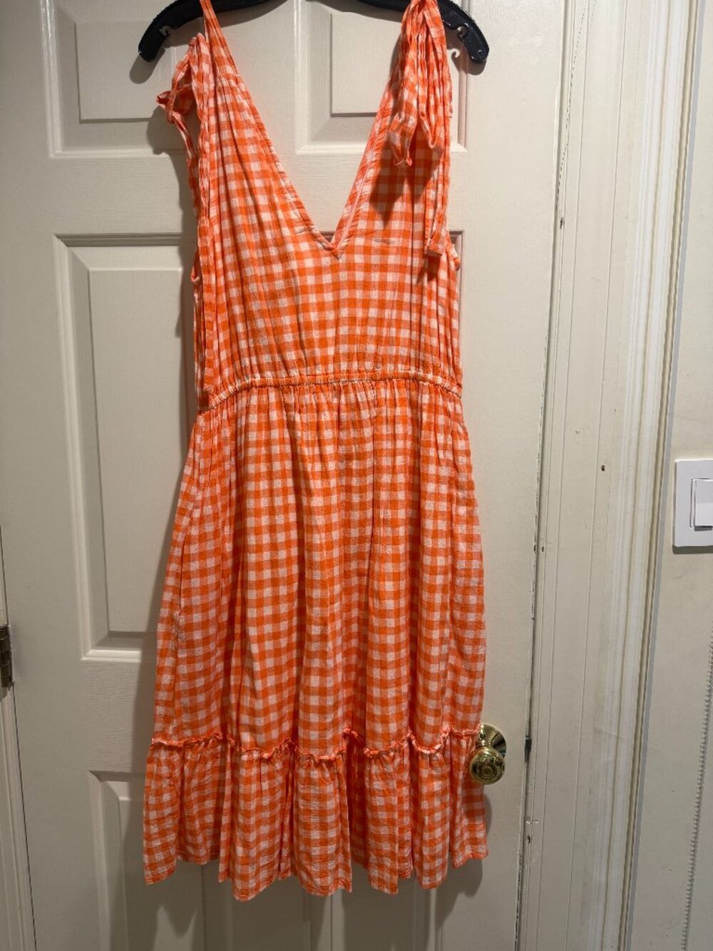 Game Day ready! Pink City Prints gingham dress Sz S. EUC POCKETS!